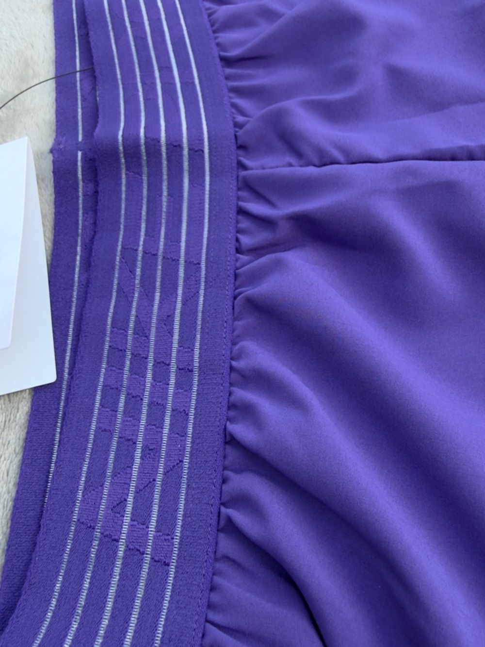 Nike Purple Women's Athletic Shorts DRI-FIT with White Swoosh - Picture 4 of 11